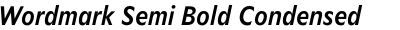 Wordmark Semi Bold Condensed Italic